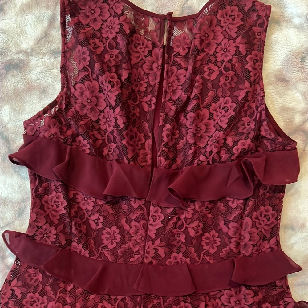 Sundance Burgundy Lace Dress - Picture 10 of 14